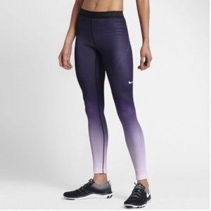 NWOT - Nike Pro Hyperwarm  Purple Ombre Leggings
